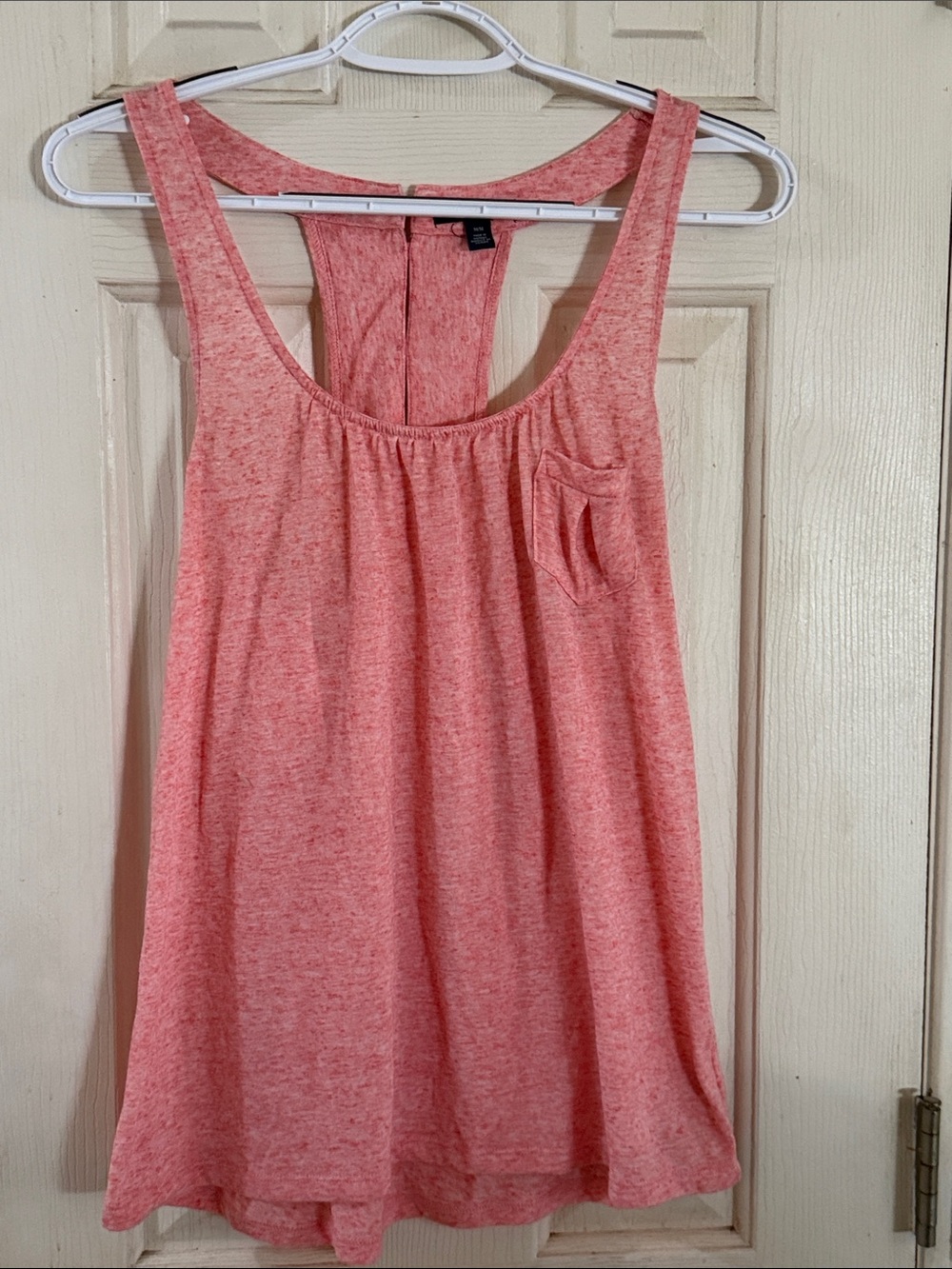 American Eagle Outfitters Coral Pink Heather Racerback Tank